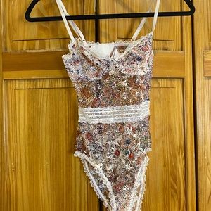 Victoria’s Secret Floral Lace Bodysuit
